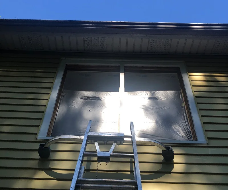 Removing windows inside double window opening